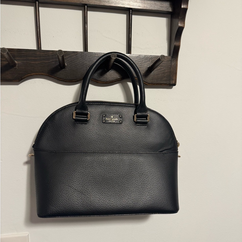 Kate Spade New York Grove Street Carli Satchel Black Pebbled Leather